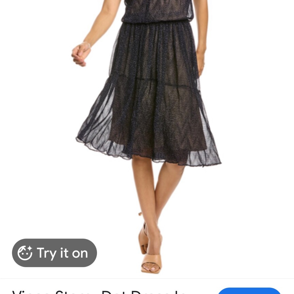 Vince Black Sleeveless Midi Dress with Subtle Texture